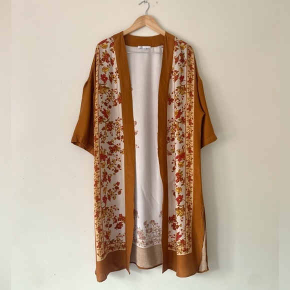 DR2 BY DANIEL RAINN Floral Border Print Duster - Picture 2 of 11